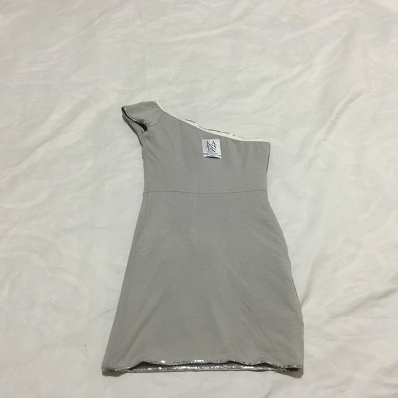 ZOE KARSSEN One Shoulder Sequin Mini Dress Size sm - Picture 3 of 8